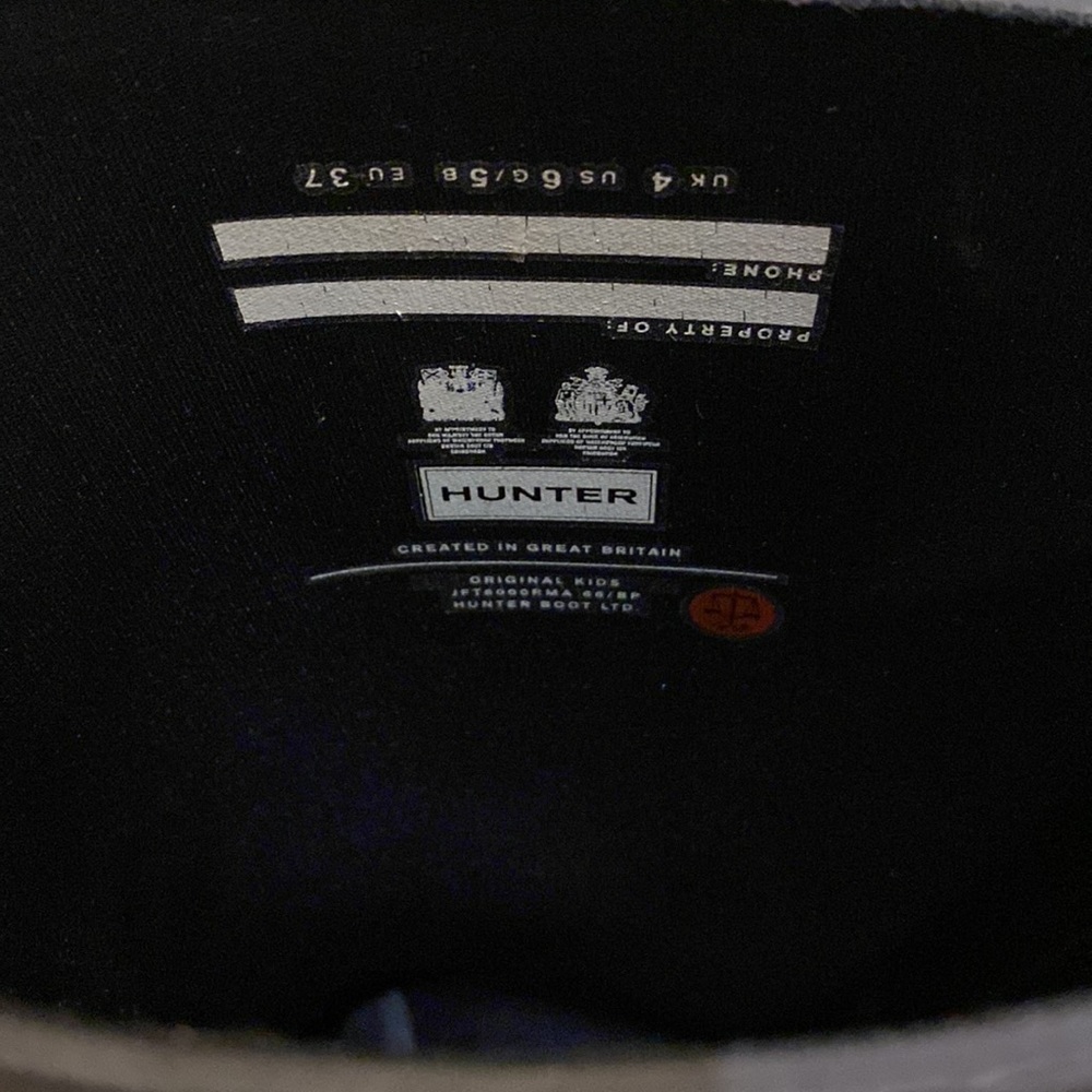 Hunter Kids Boots Navy Blue Size 6 Girls / 5 Boys - Picture 6 of 8